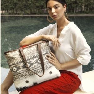 NWT Myra bag Heavenly leather purse tote handbag leather hairon bag